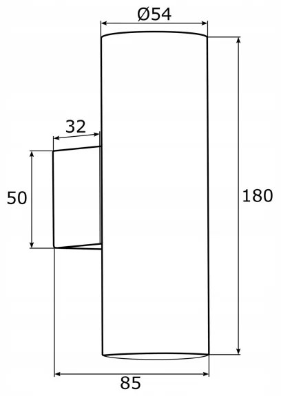 Argon 0913 - Fali lámpa MITOS 2xGU10/5W/230V sárgaréz