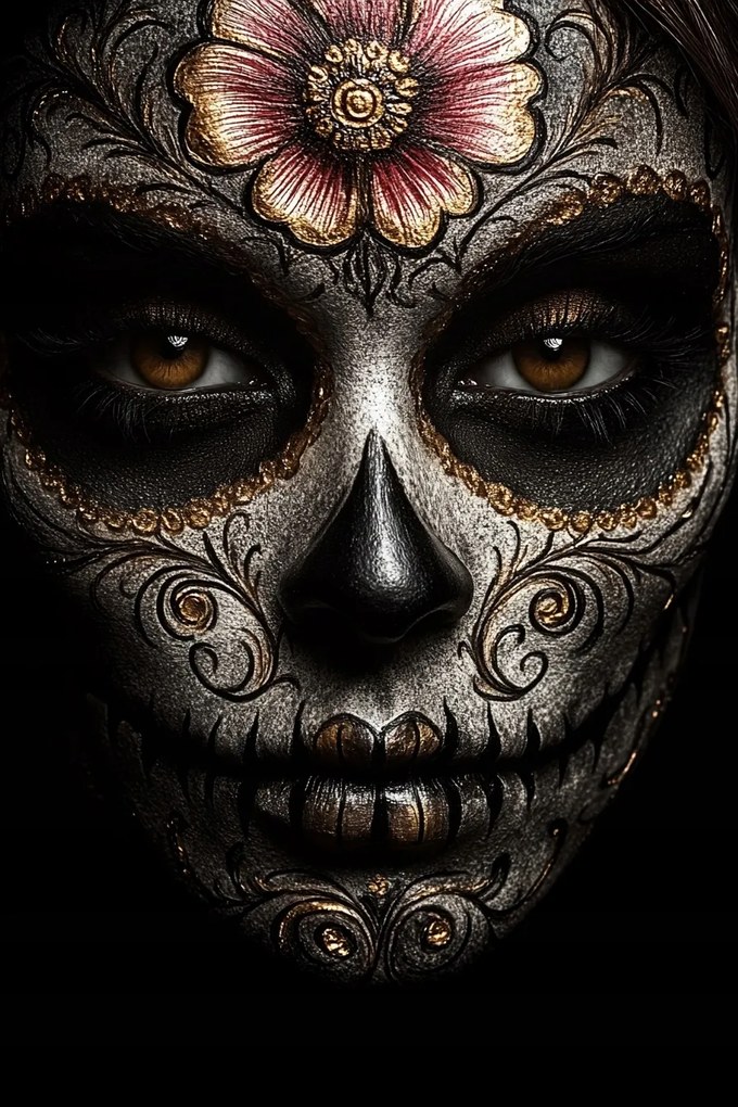 Canvas Vászonkép Portré Halottak Ünnepe Mexikó La Catrina 80x120