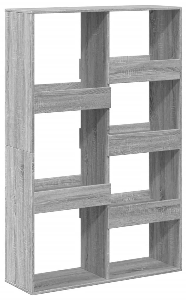 szürke sonoma színű szerelt fa könyvespolc 100 x 33 x 155,5 cm