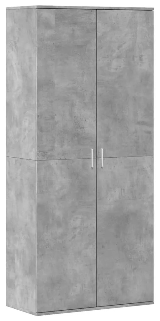 betonszürke szerelt fa cipősszekrény 80 x 39 x 178 cm