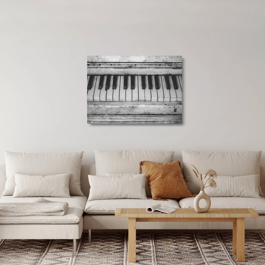 Kép - zongora (üvegen) (70x50 cm)