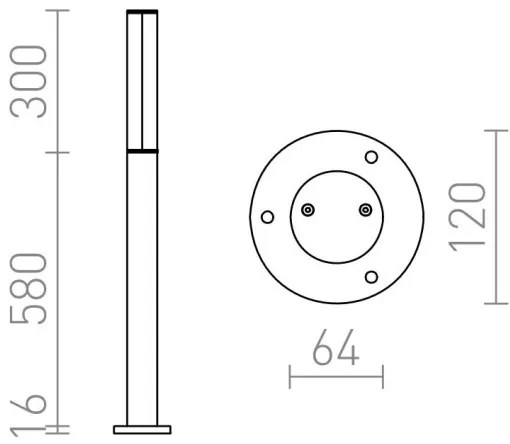 RED - Design Rendl - R10548 - LED Kültéri lámpa VADIS LED/8W/230V IP54