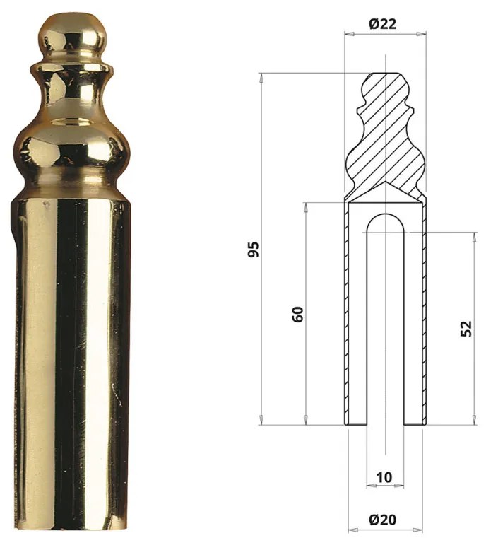 Otlav pánttakaró 3D 20 réz diszes lakkozott