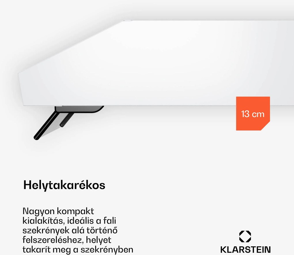 Klarstein Purista Force motorháztető, Kompakt, 384,8 m³/h, EEK C, Kétmotoros technológia