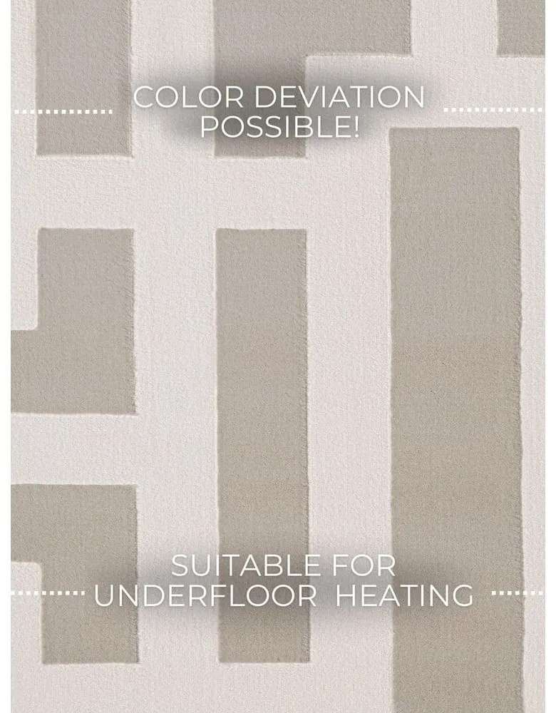 Szürke-krémszínű szőnyeg 120x170 cm Perles Onyx – Elle Decoration