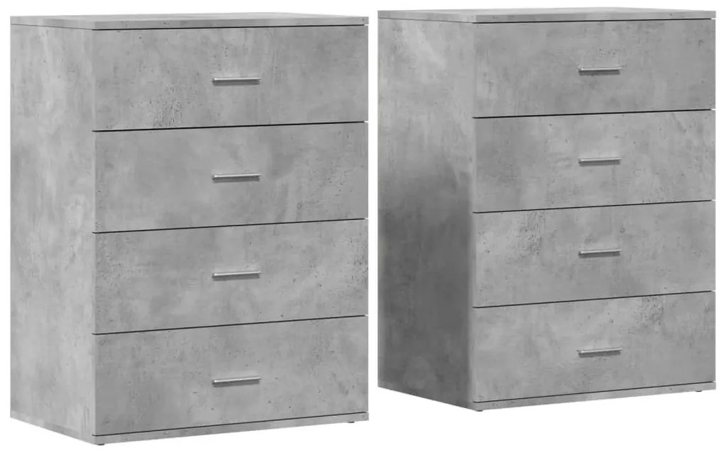 2 db betonszürke szerelt fa tálalószekrény 60 x 39 x 80 cm