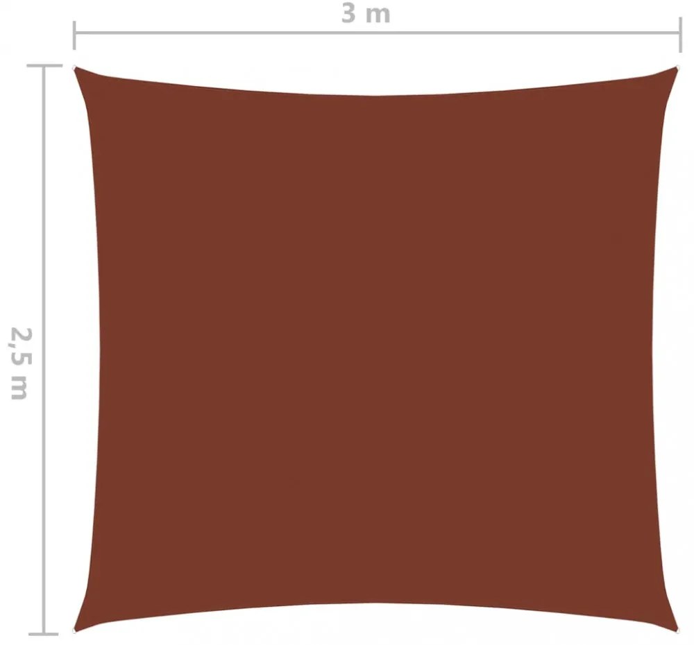 vidaXL terrakotta téglalap alakú oxford-szövet napvitorla 2,5 x 3 m