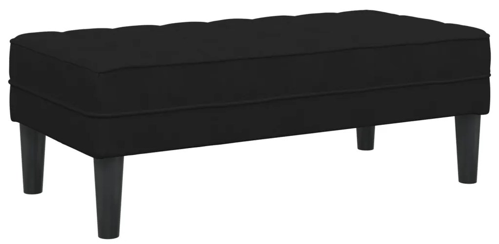Pad Fekete 113x57x39 cm Velúr