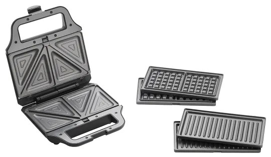 Concept SV3054 - Szendvics készítő 3in1 700W/230V fekete