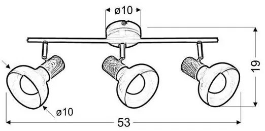 Spotlámpa PUERTO 3xE14/40W/230V