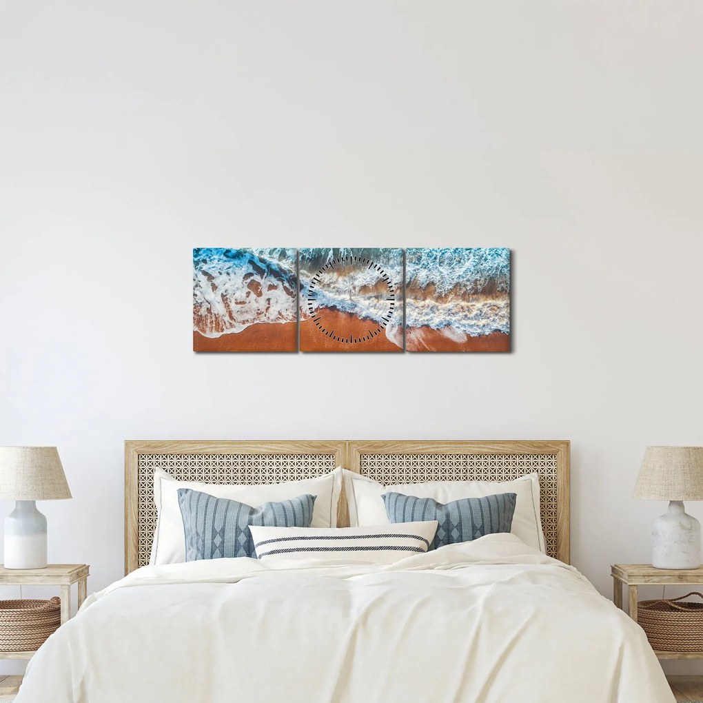 Tengerpart képe (órával) (90x30 cm)