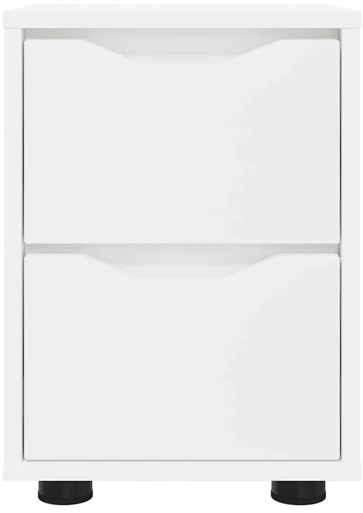 vidaXL Éjjeliszekrények fiókkal 2 pcs Fehér 30,5 x 30 x 43 cm Faanyag