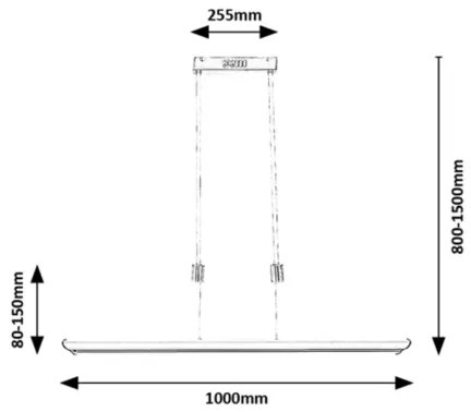 Rabalux 72011 - TEMPERIUS LED/24W/230V RGB dimmelhető függeszték távirányítóval