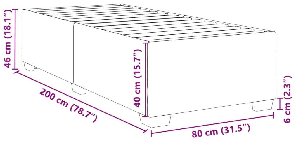 rózsaszín bársony ágykeret 80 x 200 cm