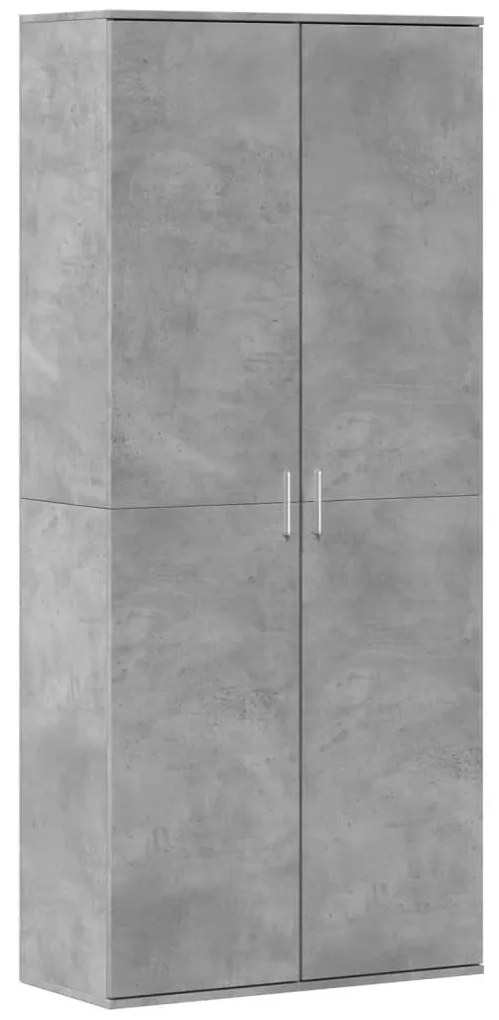 betonszürke szerelt fa magasszekrény 80 x 35 x 180 cm