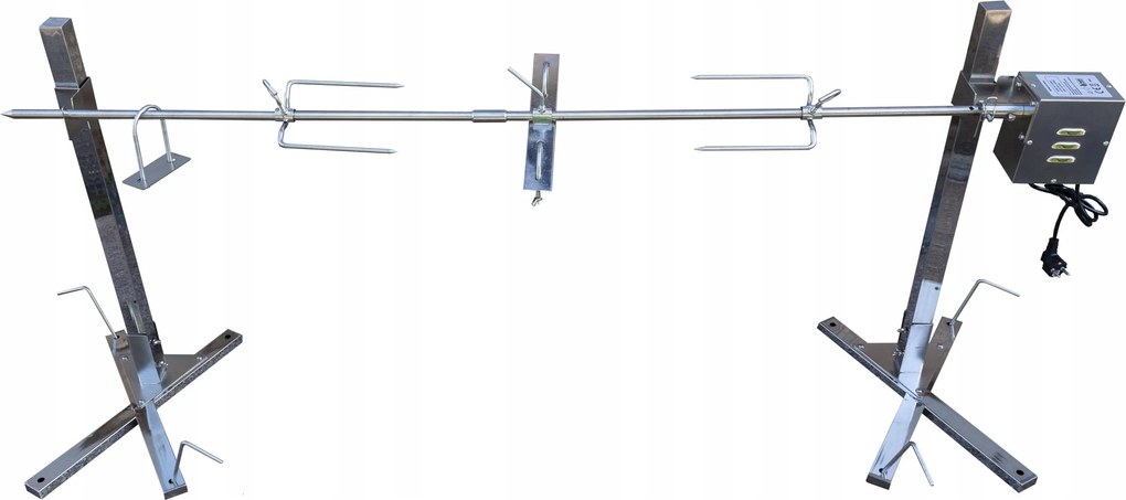 Grillnyárs szett motorral és állvánnyal 150 cm 70 kg