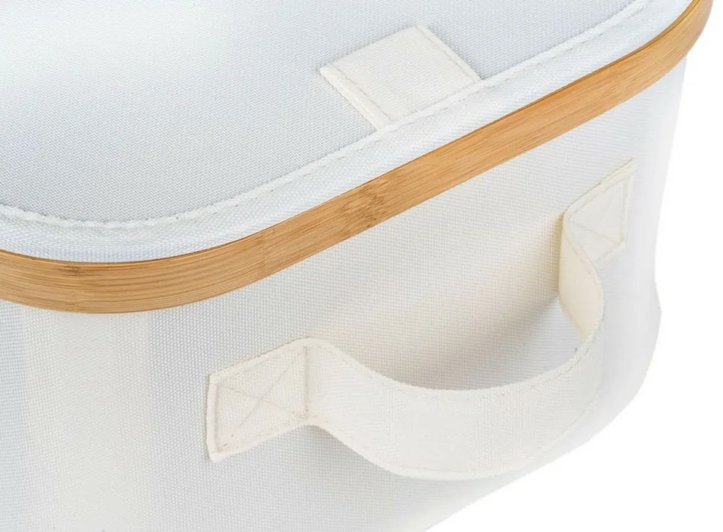 G21 tárolódoboz 40 x 30 x 15 cm, bambusz, fedéllel, bézs