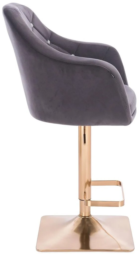 HR830KW Grafit Modern Velúr Szék Arany lábbal