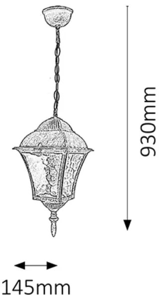 Rabalux 8394 - Kültéri lámpa TOSCANA 1xE27/60W/230V IP43