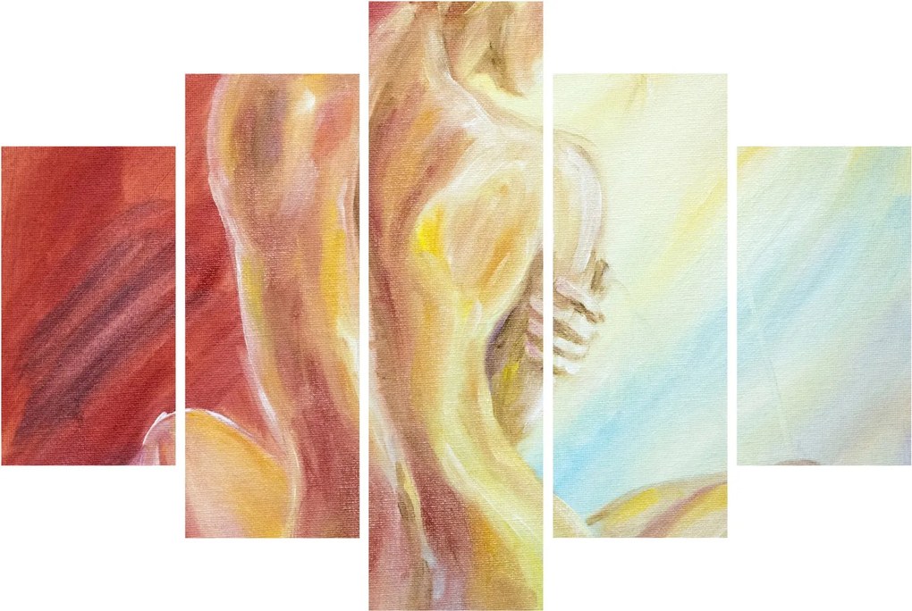 Pihenő nő képe, olajfestmény (150x105 cm)