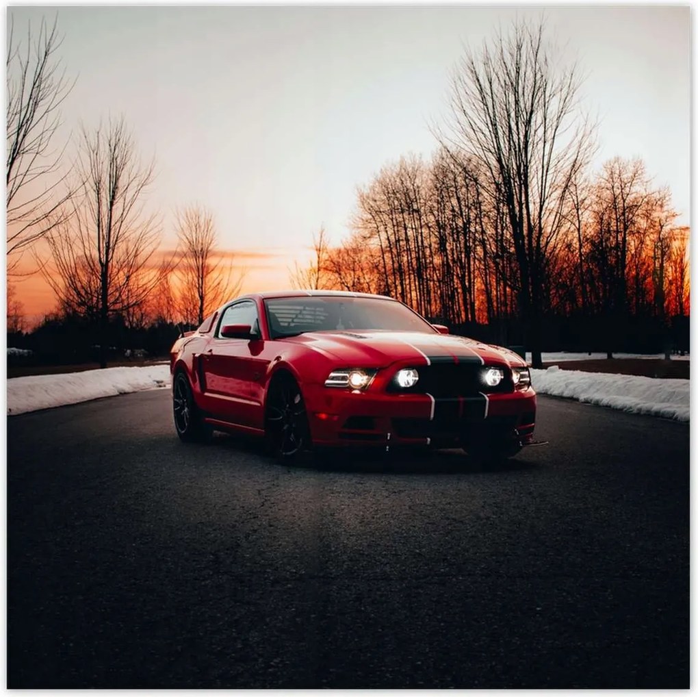 Poszter 70x70 Ford Mustang Nyugati út
