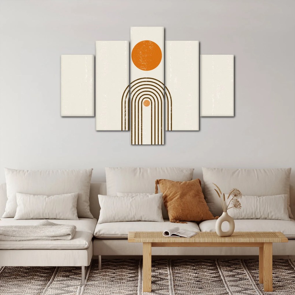 Kép - Barna ívek (150x105 cm)