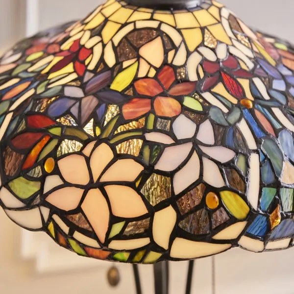 Endon 64326 - Tiffany SULLIVAN asztali lámpa 2xE27/60W/230V átm. 40 cm