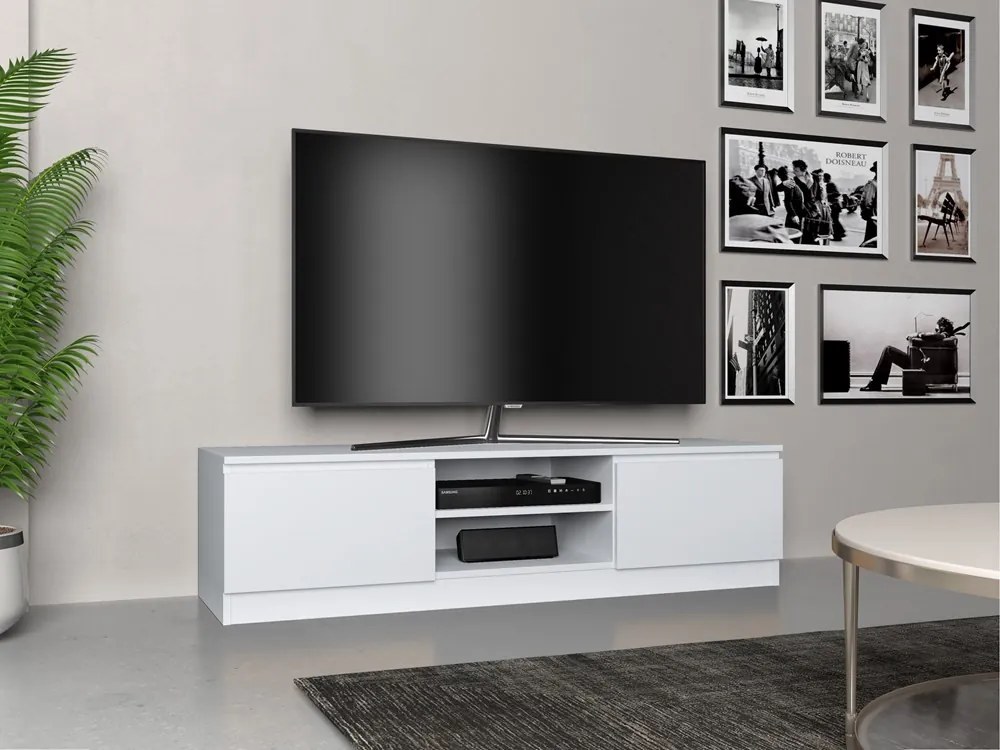 Aldabra RTV140 TV állvány, 140x36x40 cm, fehér