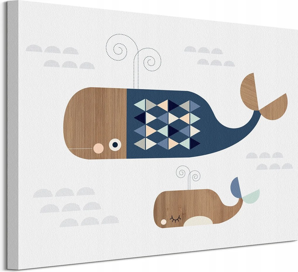 Bálnák vászonkép 50x40 cm