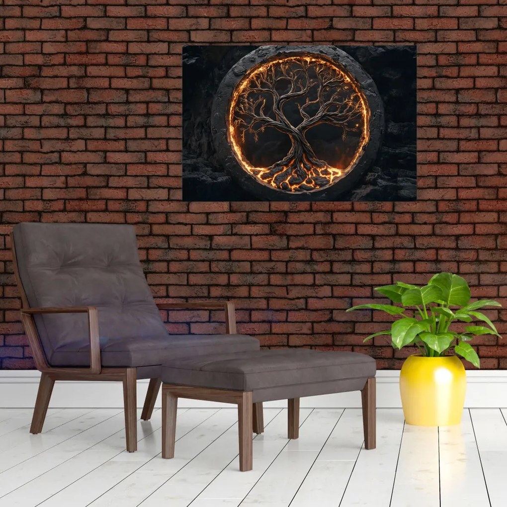Kép – Életfa lávában I. (90x60 cm)