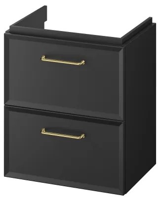 Cersanit S1021-006-fali fürdőszobai mosdó alatti szekrény MILLE SLIM 50x35 cm fekete