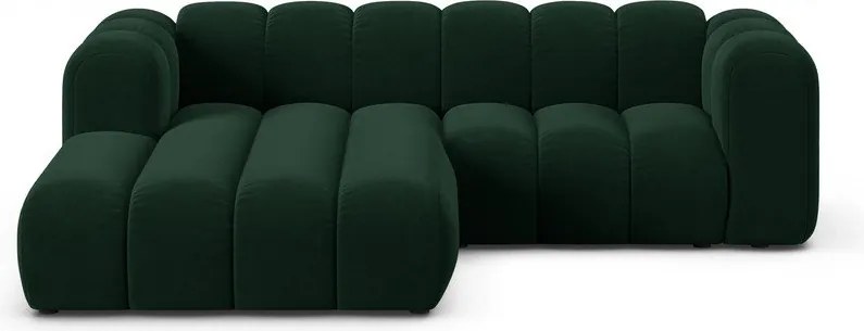 Sötétzöld sarokkanapé (bal oldali) Lupine – Micadoni Home