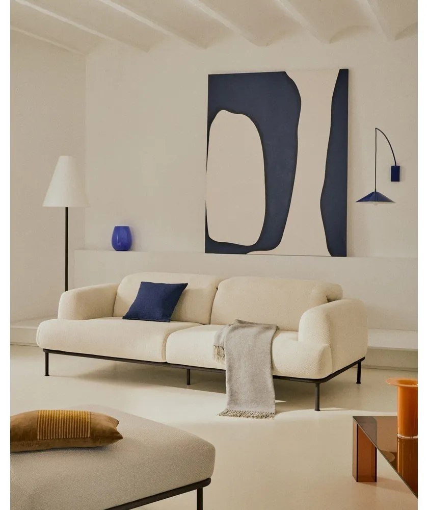 Bézs zsenília állítható kanapé 214 cm Aurum – Kave Home