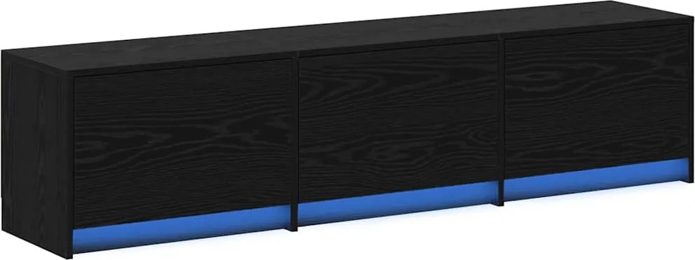 vidaXL TV egységek fiókkal Fekete tölgy 162,5 x 34 x 40 cm Faanyag