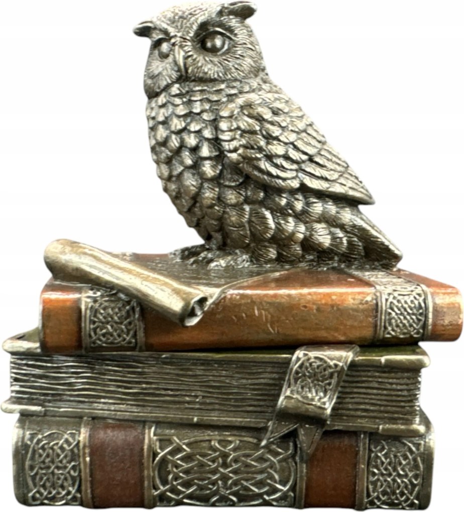 Szobor figura Kis Bagoly Doboz Veronese Könyvekkel (WU75509A4 ajándék
