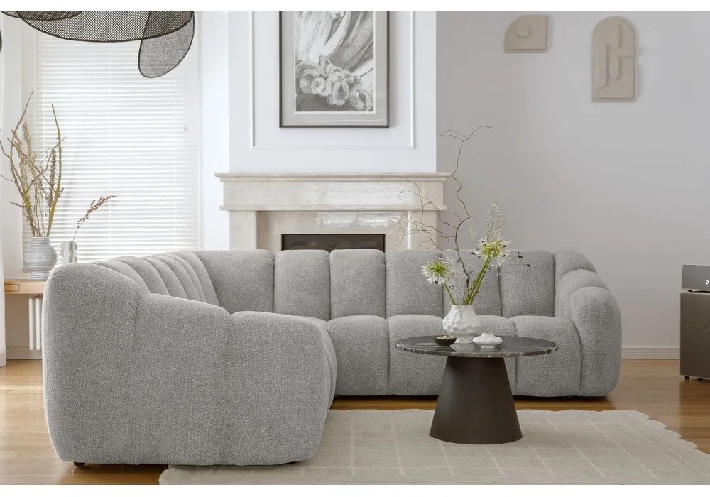 Világosszürke sarokkanapé Shell – Miuform