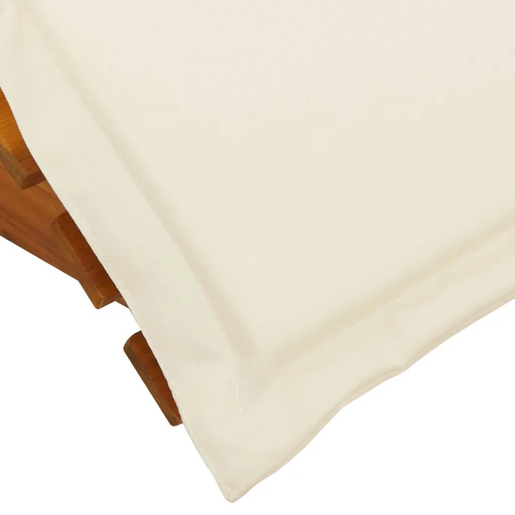 Napozó párnával 2 pcs Barna 60 x 154 x 74cm Tömör akácfa