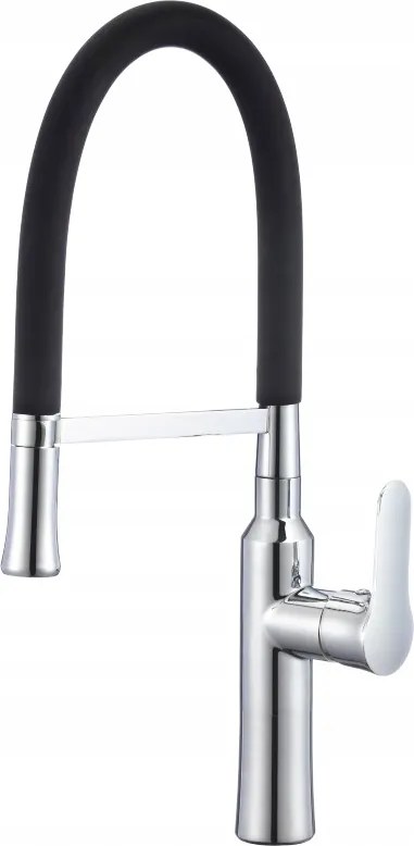 Mosogató Csaptelep Fekete Kifolyócső Flex Aria Elegáns Megjelenés Hydroland