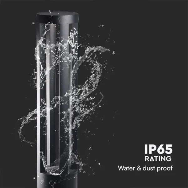 LED kültéri lámpa, 10 W, 230 V, 3000 K, IP65, 80 cm, fekete