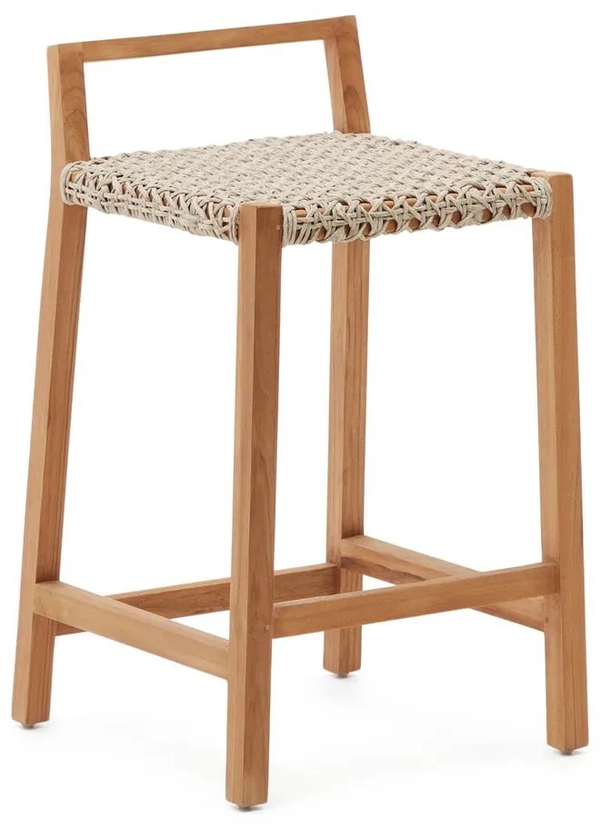 Natúr színű tömörfa kerti bárszék Giverola – Kave Home