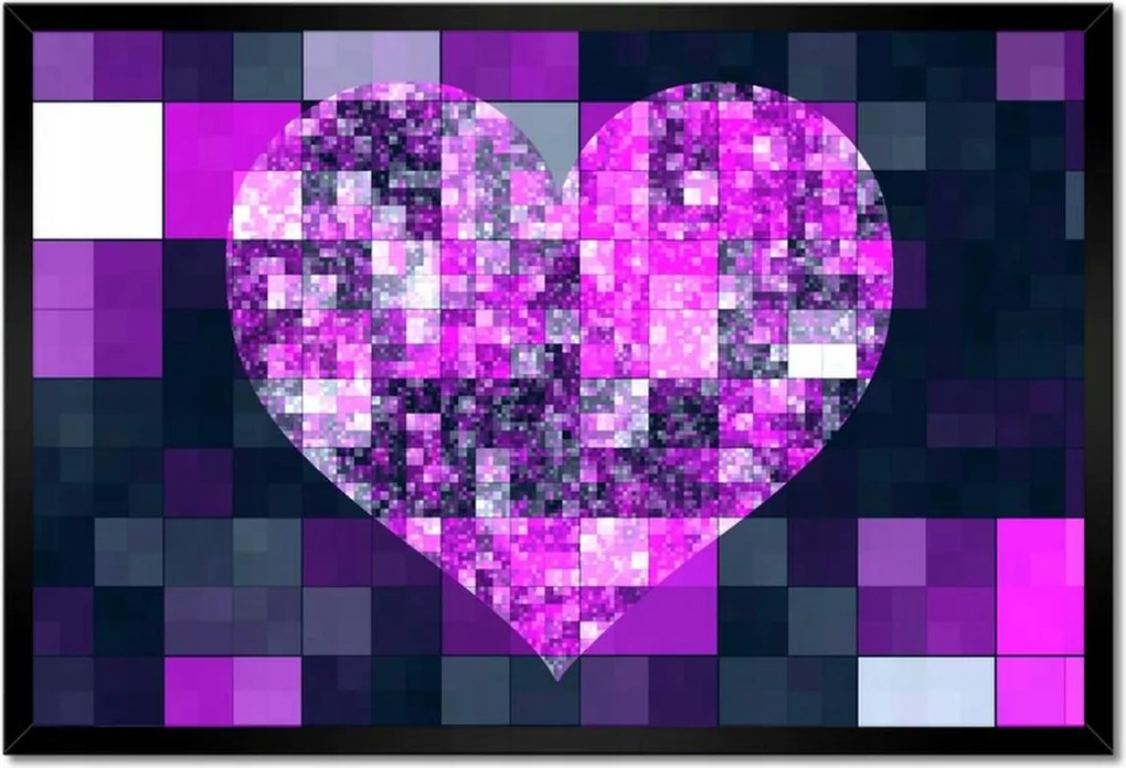 Poszterek keretben 60x40 Szív alakú mozaik