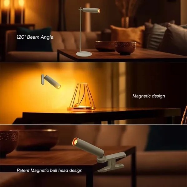 LED Dimmelhető mágneses asztali lámpa LED/3W/5V 4000K 1500 mAh fehér