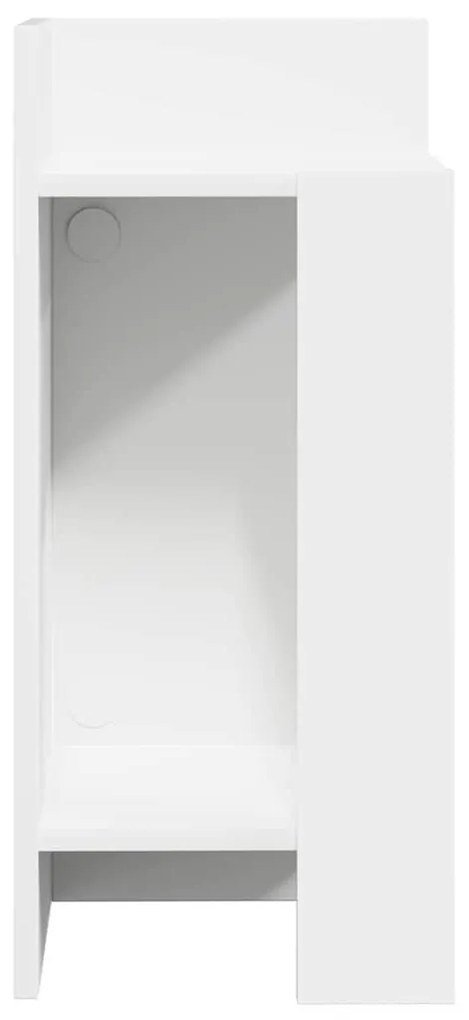 2 db fehér kisasztal polccal 25,5 x 27 x 60 cm