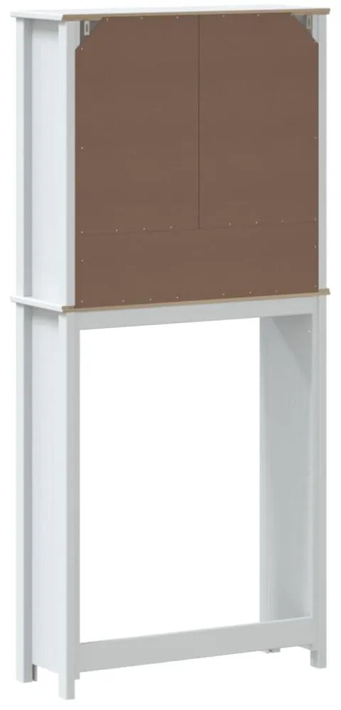 BERG fehér tömör fa mosógépszekrény 76 x 27 x 164,5 cm