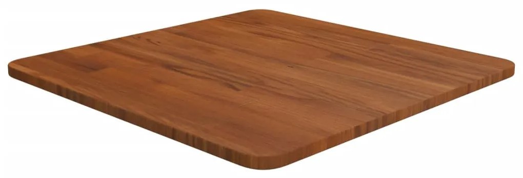 sötétbarna kezelt tömör tölgyfa négyzet asztallap 50x50x1,5cm