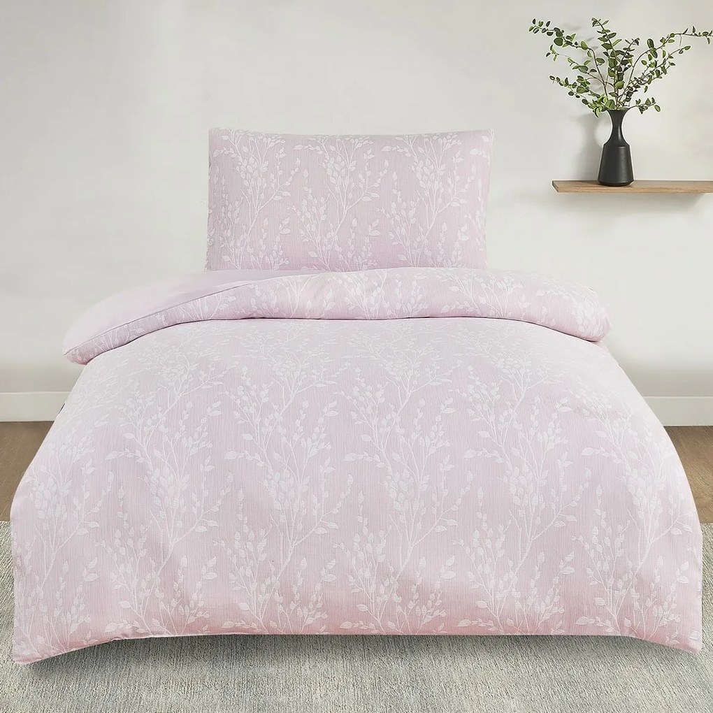 Alabama rózsaszínű jacquard ágynemű, 140 x 200 cm, 70 x 90 cm