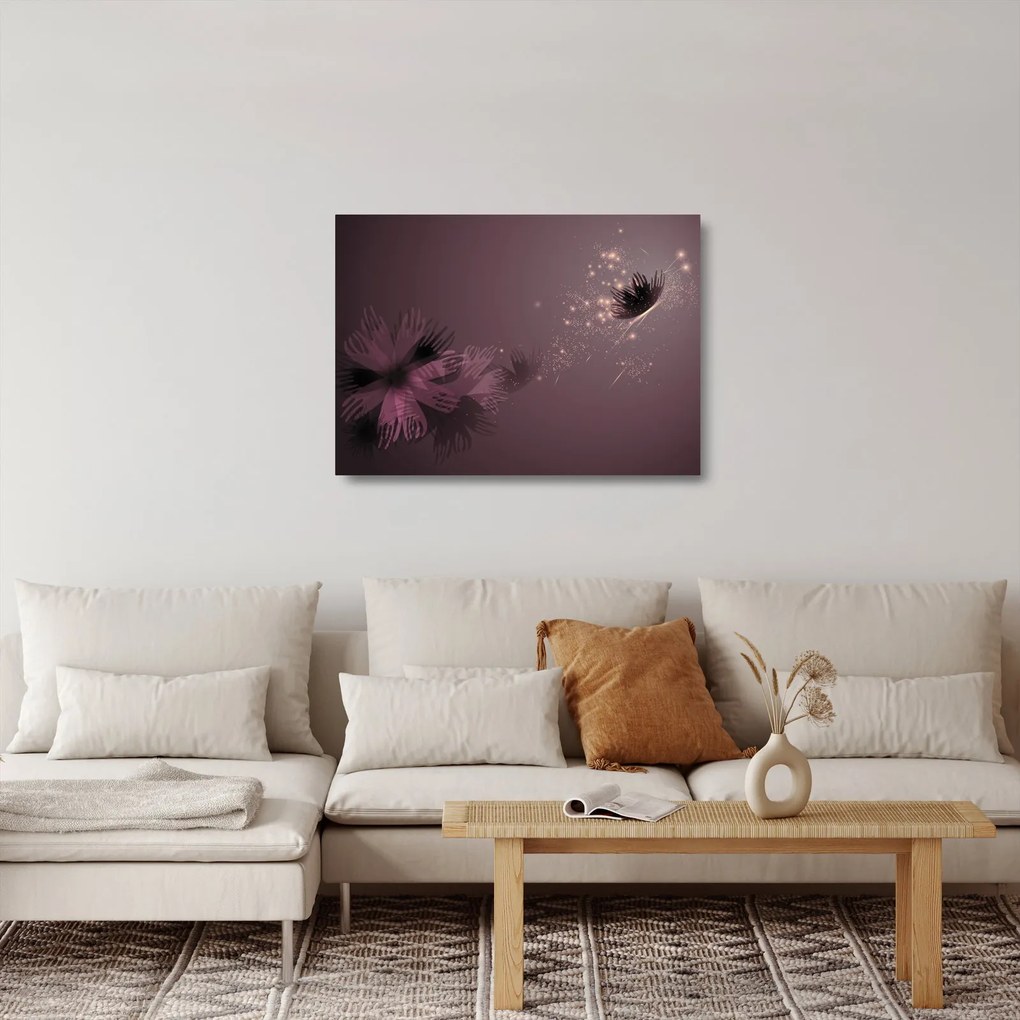 A pillangó virágának képe (üvegen) (70x50 cm)