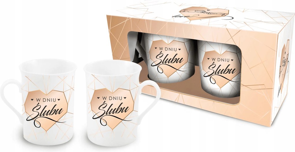 Bögre szett BGtech Esküvő Napján ajándék porcelán 290 ml