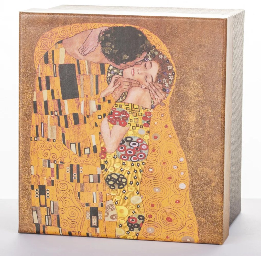 Bögre szűrővel, porcelán, többszínű, 11,5x12x9cm Klimt: A csók