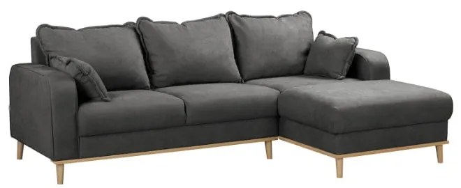 Sötétszürke sarokkanapé (jobb oldali) Beata – Ropez